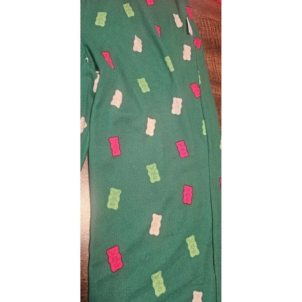 Haribo Pajamas Unisex NWOT Green Red Christmas Holiday Soft Gummy Bear Size XXS
